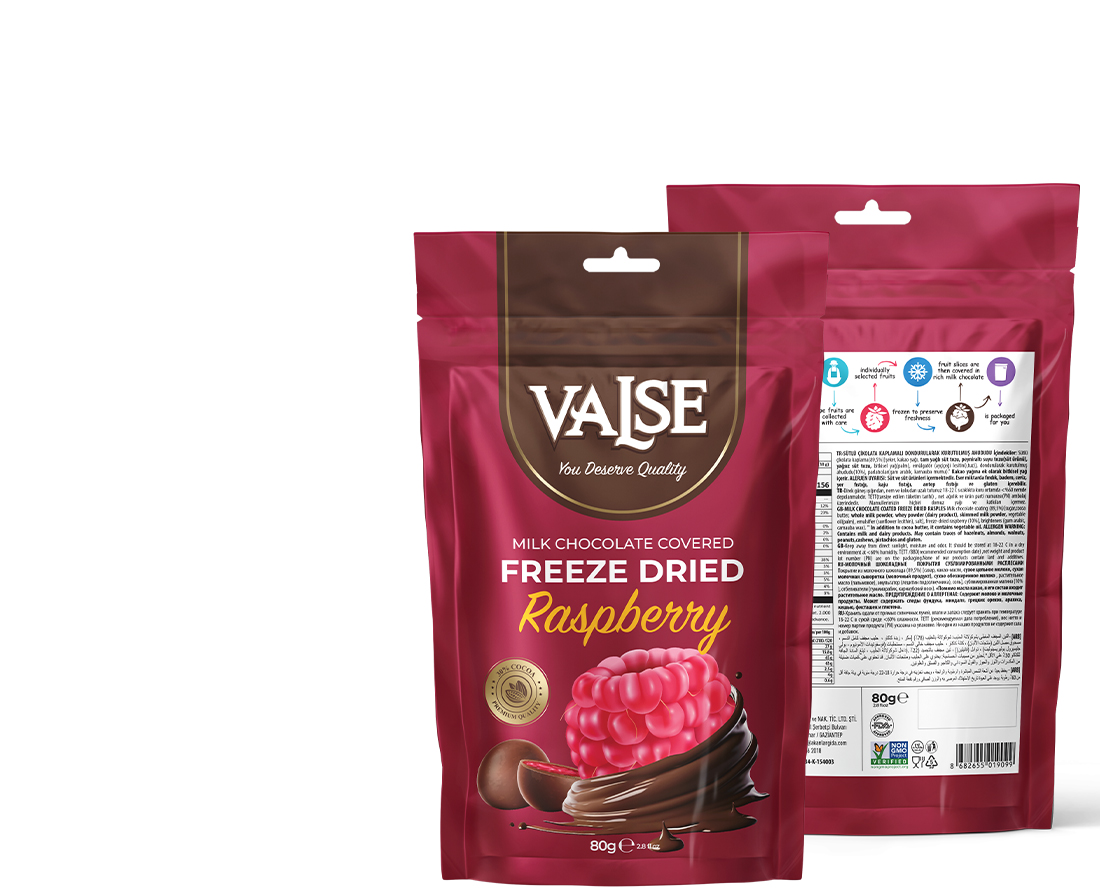 RASPBERRY FREEZE DRIED MILK CHOCOLATE COVERED